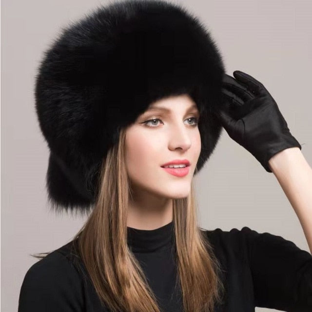 Russian Faux Fur Hat for Women - Like Real Fur - Comfy Cossack Style
