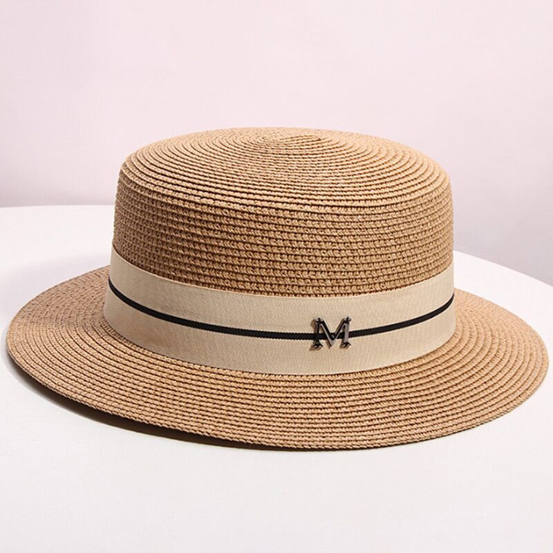 Hat For Women Panama Hat Summer Beach Hat Female Casual Lady Women Flat Brim Straw Cap Girls Sun Hat Chapeu Feminino