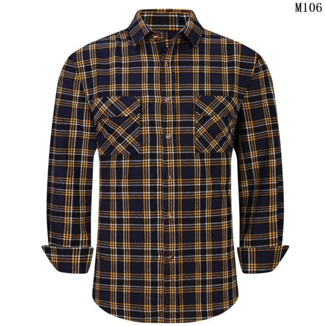 Men's Cotton Shirt Outdoor Work Logging Shirts Heavy Casual Button Shirt Jacket