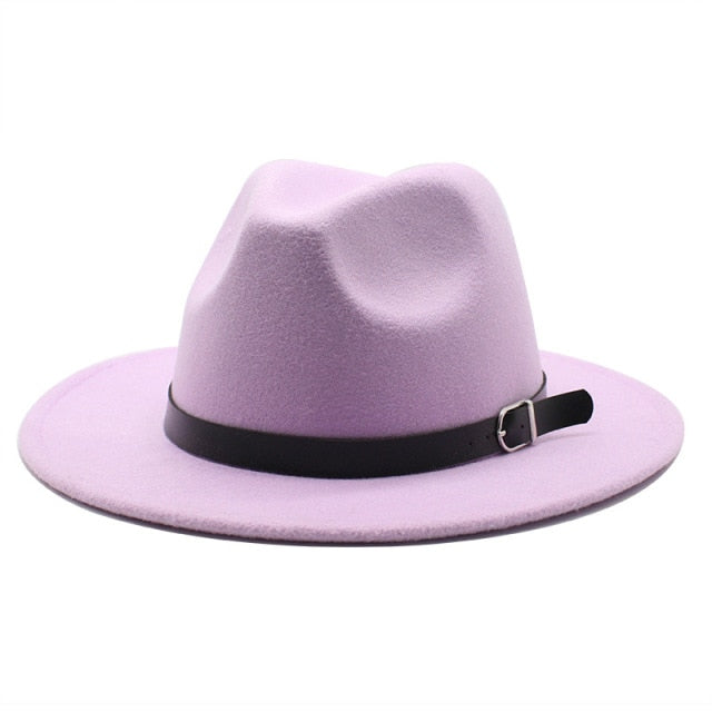 Classic British Fedora Hat Men Women Imitation Woolen Winter Felt Hats Fashion Jazz Hat Chapeau Wholesale