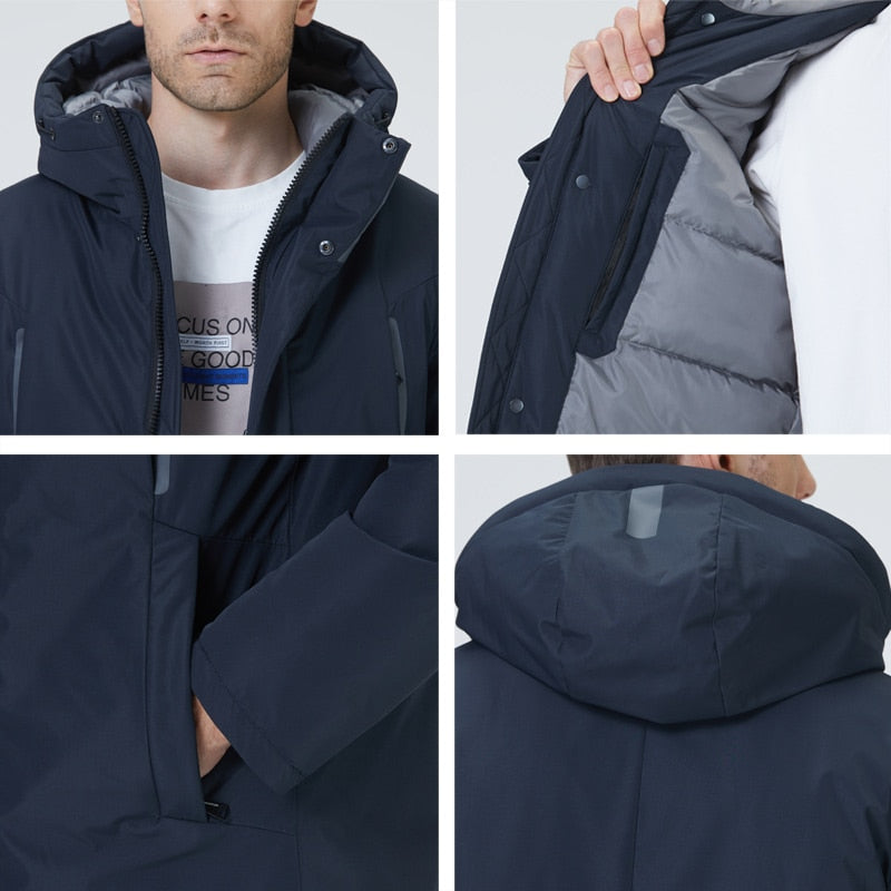 ICEbear 2021 high quality men's clothing winter male jackets fashion brand men's hooded jackets MWD21815I