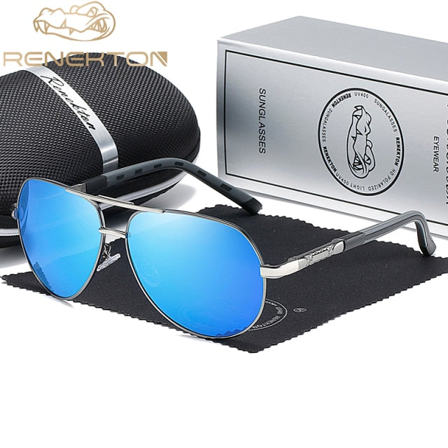 RENEKTON AluminumVintage Men's Sunglasses Men Polarized Coating Classic Sun Glasses Women Shade Male Driving Accessories Eyewear