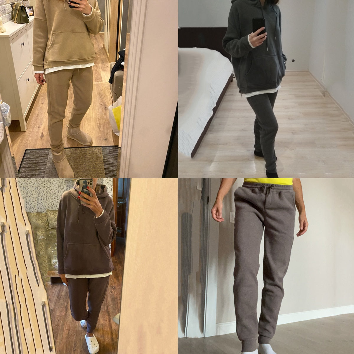 Wixra Women Casual Velvet Pants Winter Lady's Thick Wool Pants Women's Clothing Lace-up Long Trousers