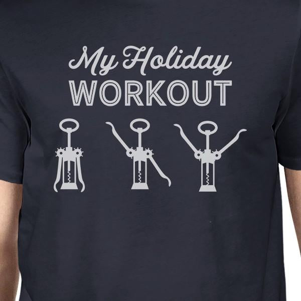 My Holiday Workout Mens Navy Shirt