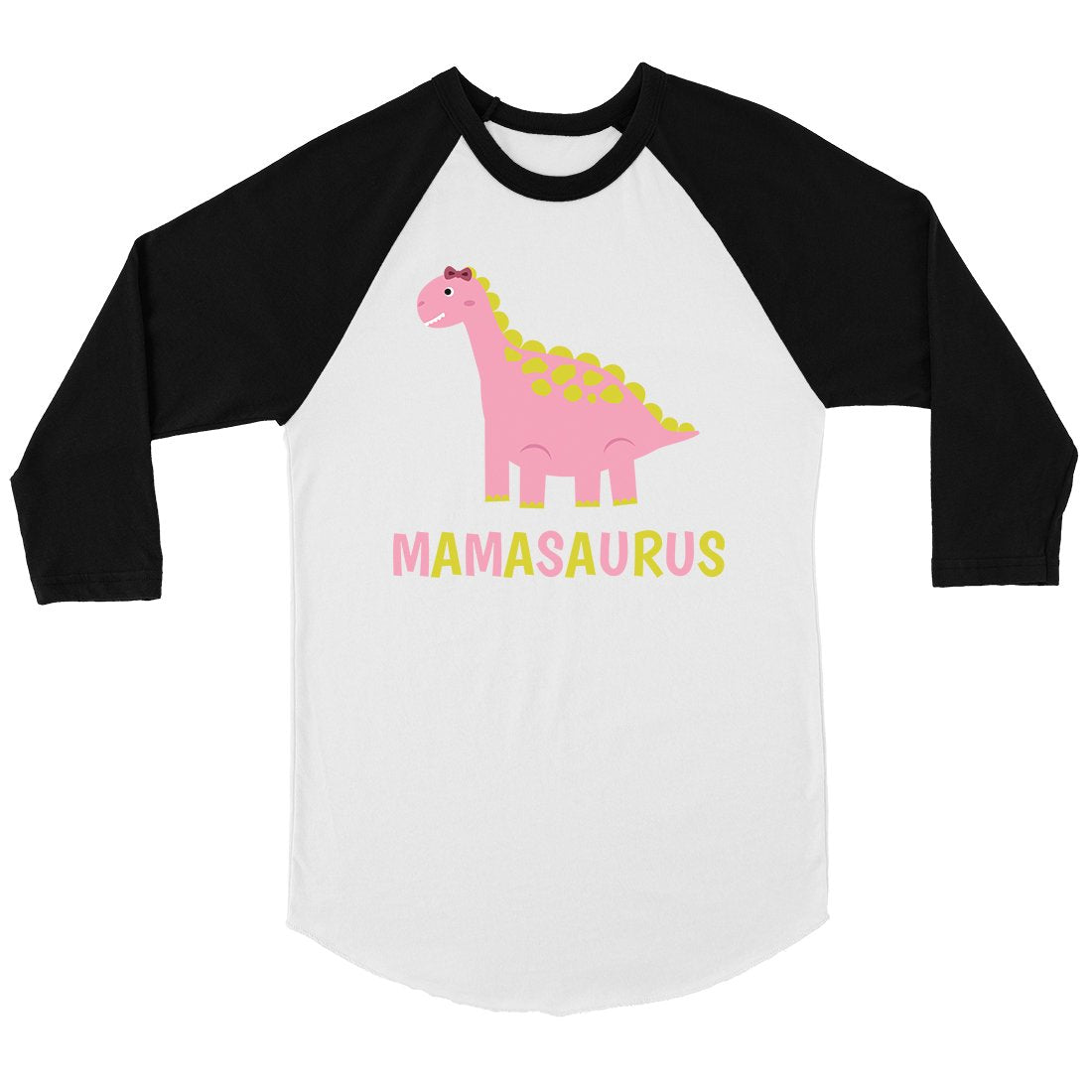Mamasaurus Dino Womens Baseball Tee