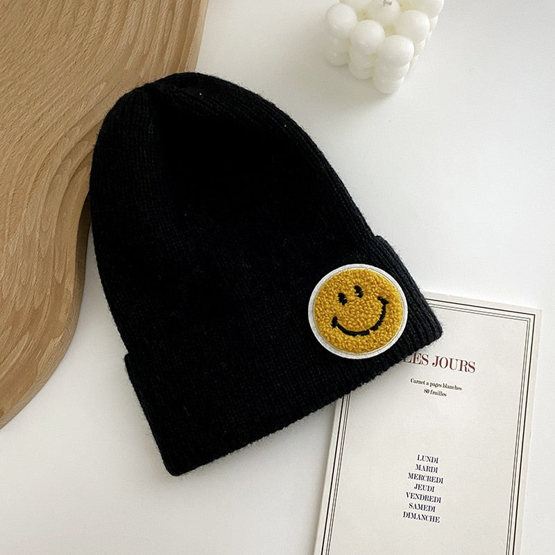 Smiley Face Warm Knitted Hat for Men And Women