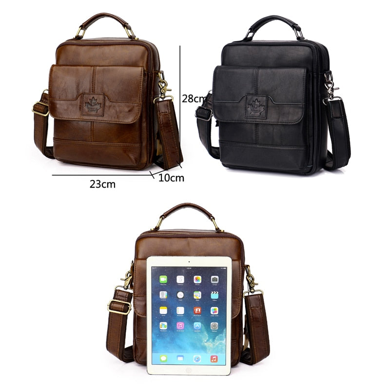 Men's Shoulder Bag Retro Men's Bag Leather Handbag Crossbody Bag Messenger Bag Personality Briefcase