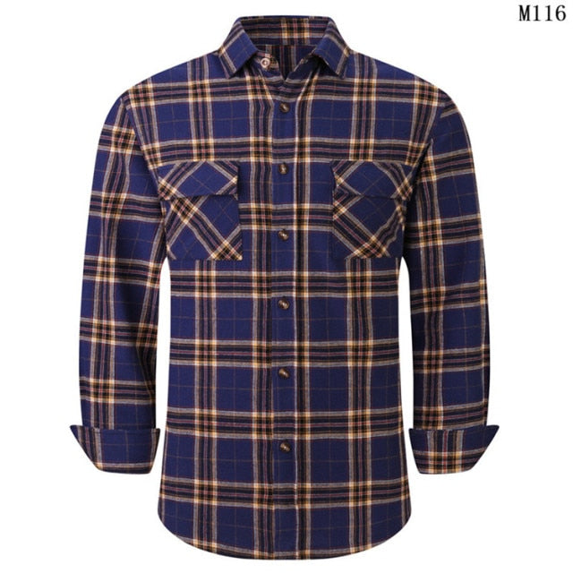 Men's Cotton Shirt Outdoor Work Logging Shirts Heavy Casual Button Shirt Jacket