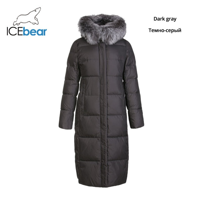 ICEbear 2021 new winter long women's cotton dress fashion warm women's jacket hooded brand women's clothing GWD19160I