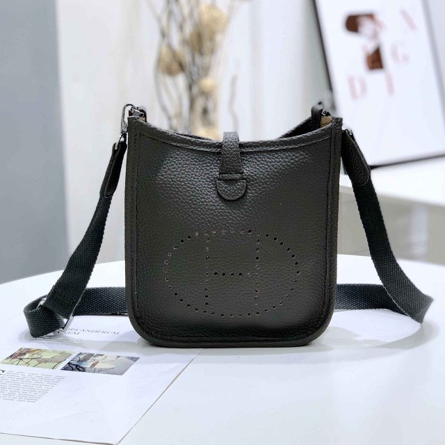 Luxury Fashion Genuine Leather Hollow H Messenger Crossbody Bag Women Cowhide Pebble Leather Lady Phone Purse Shoulder Handbag