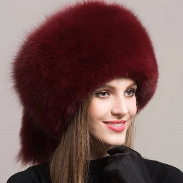 Russian Faux Fur Hat for Women - Like Real Fur - Comfy Cossack Style