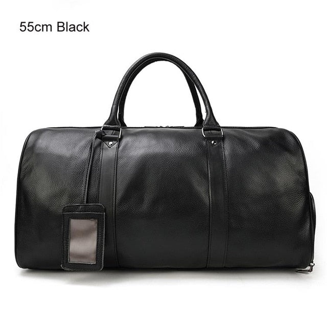 Genuine Leather Men Travel Bag Hand Luggage Bags Travel Shoulder Bag