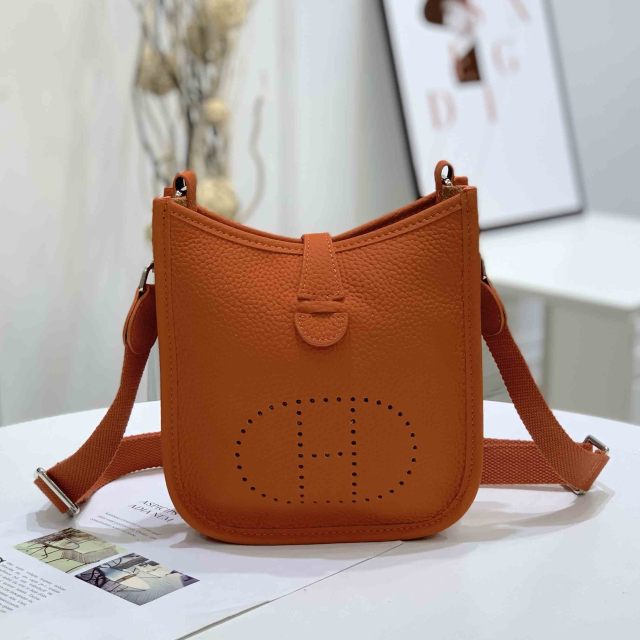 Luxury Fashion Genuine Leather Hollow H Messenger Crossbody Bag Women Cowhide Pebble Leather Lady Phone Purse Shoulder Handbag