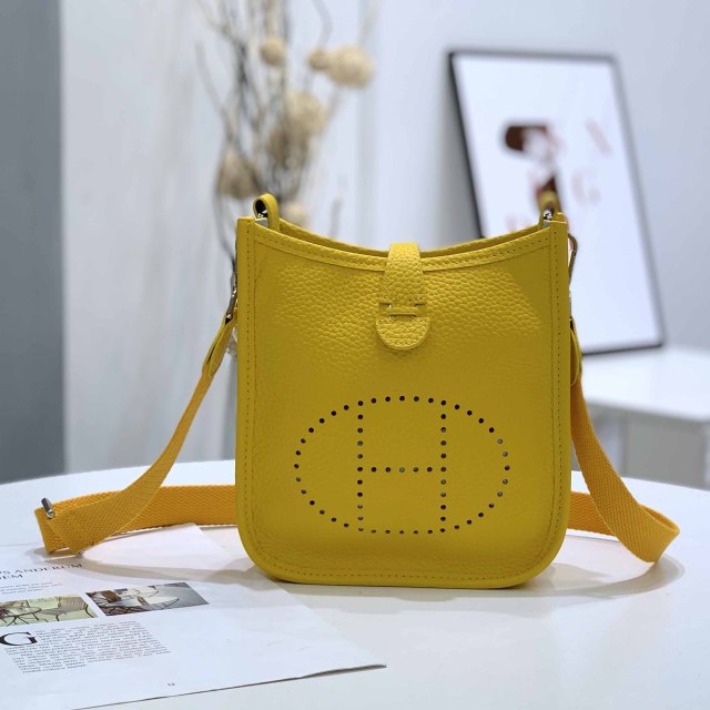 Luxury Fashion Genuine Leather Hollow H Messenger Crossbody Bag Women Cowhide Pebble Leather Lady Phone Purse Shoulder Handbag