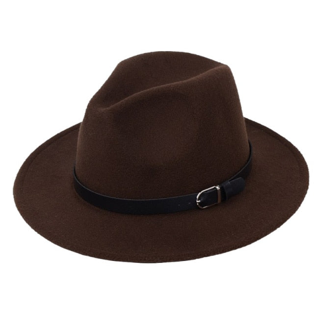 Classic British Fedora Hat Men Women Imitation Woolen Winter Felt Hats Fashion Jazz Hat Chapeau Wholesale