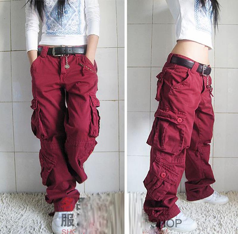 Free Shipping 2021 New Arrival Fashion Hip Hop Loose Pants Jeans Baggy Cargo Pants For Women
