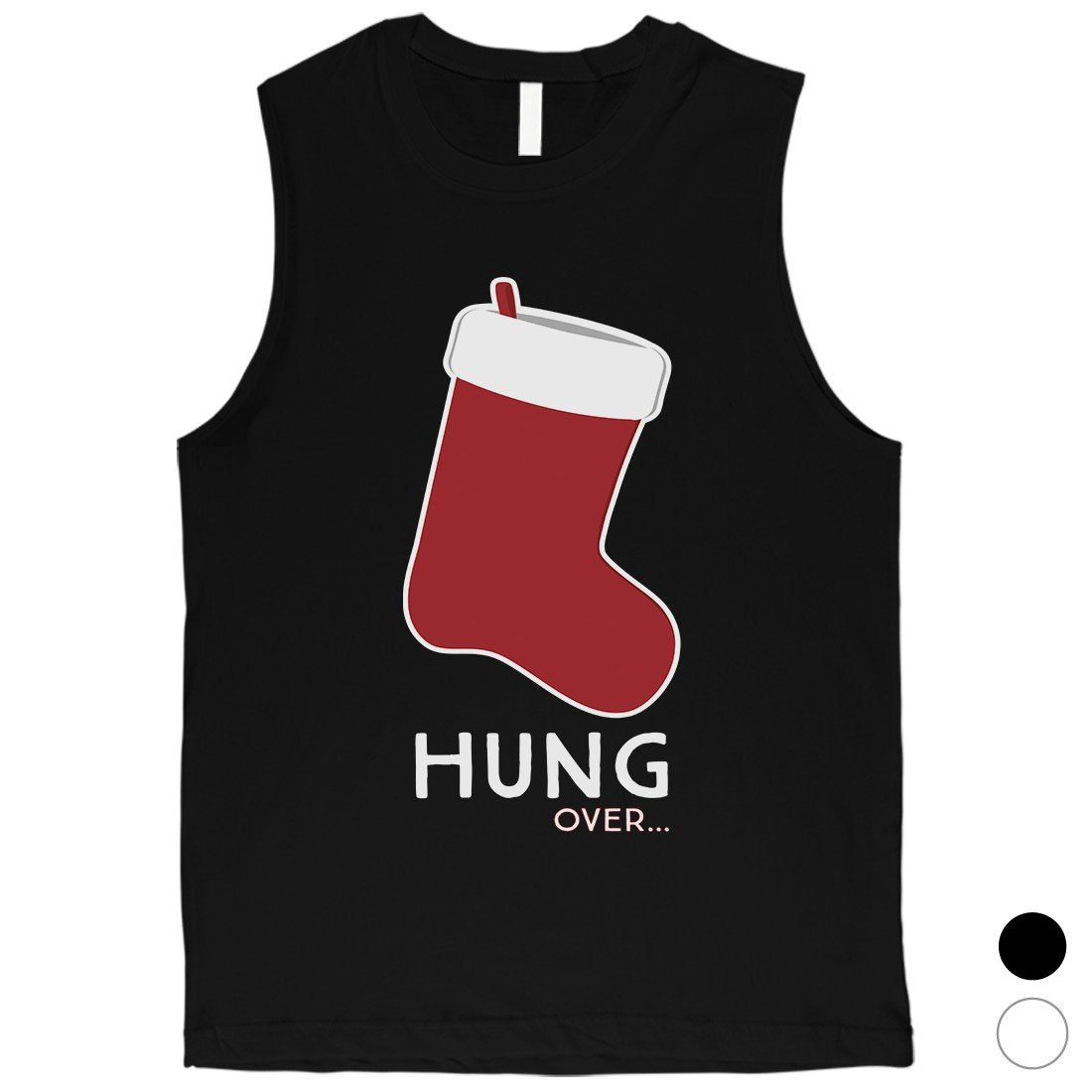 Hungover Christmas Stocking Mens Muscle Shirt