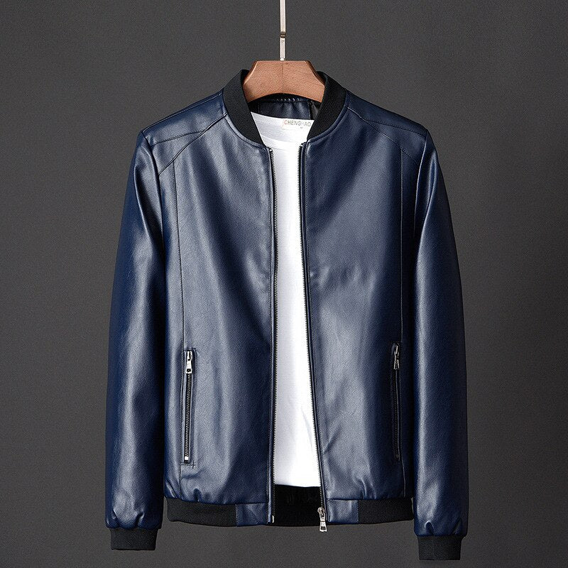 Autumn Faux Leather Jacket Men 2021 Korean Style Slim Thin Trend Clothes Leather Coat Men Punk Jacket Biker Jacket for Men