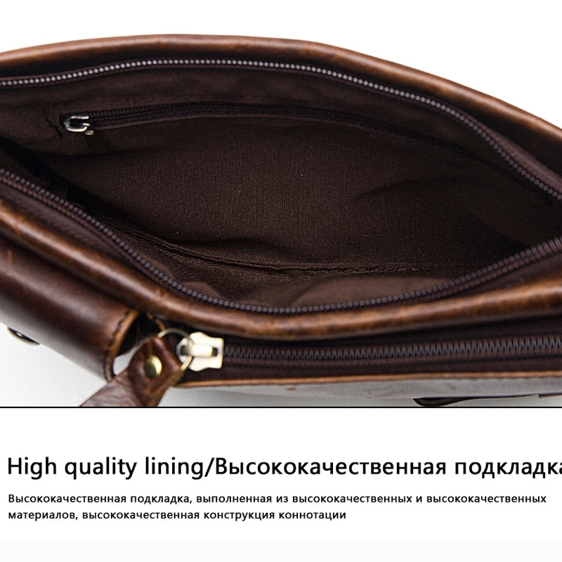 Genuine Leather Waist Packs Men Waist Bags Fanny Pack Belt Bag Phone Bags Travel Waist Pack