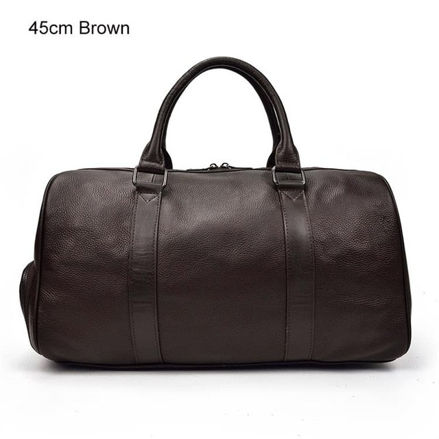 Genuine Leather Men Travel Bag Hand Luggage Bags Travel Shoulder Bag