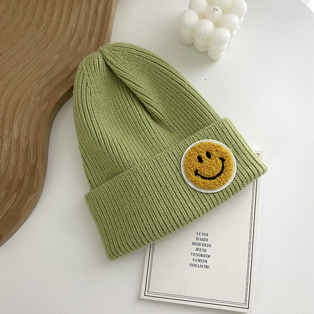 Smiley Face Warm Knitted Hat for Men And Women