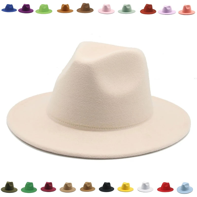 Fedora Hat Women Hat Winter Luxury Man Hats for Women Fashion Formal Wedding Decorate Camel Panama Cap Fedoras Gorras Para Mujer