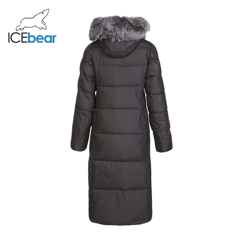 ICEbear 2021 new winter long women's cotton dress fashion warm women's jacket hooded brand women's clothing GWD19160I