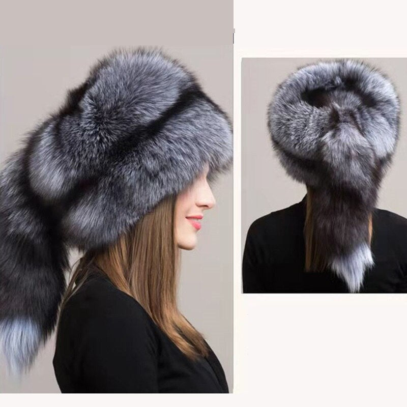 Russian Faux Fur Hat for Women - Like Real Fur - Comfy Cossack Style