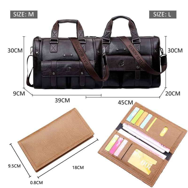 Men Leather Black Briefcase Business Handbag Messenger Bags Male Vintage Shoulder Bag Men's Large Laptop Travel Bags