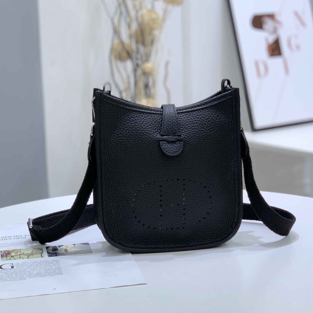 Luxury Fashion Genuine Leather Hollow H Messenger Crossbody Bag Women Cowhide Pebble Leather Lady Phone Purse Shoulder Handbag