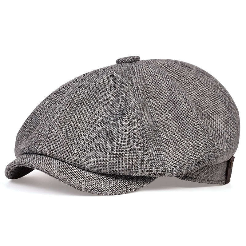 New men's casual newsboy hat spring and autumn thin retro beret hat fashion wild casual hat unisex wild octagonal hats