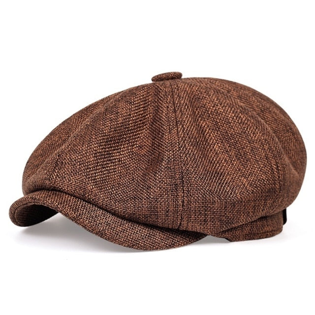 New men's casual newsboy hat spring and autumn thin retro beret hat fashion wild casual hat unisex wild octagonal hats