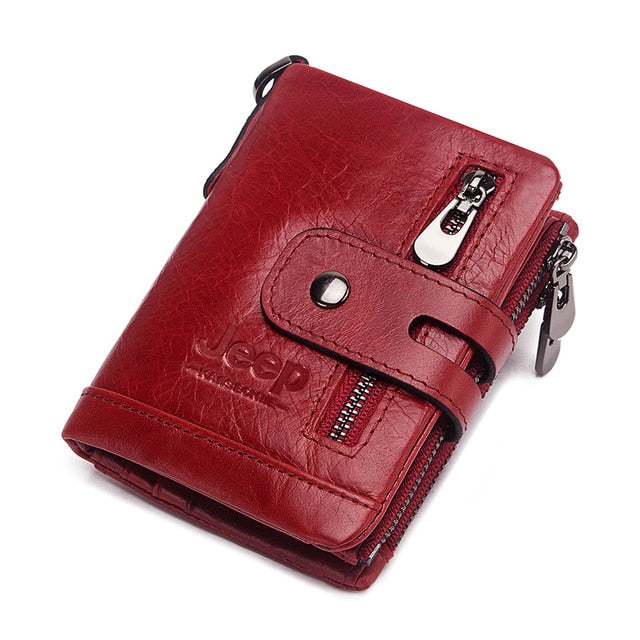 NEW Brand Genuine Cowhide Leather Men Wallet Small Mini Card Holder Vintage PORTFOLIO Porto Monee Hasp Male pockets Top Quality
